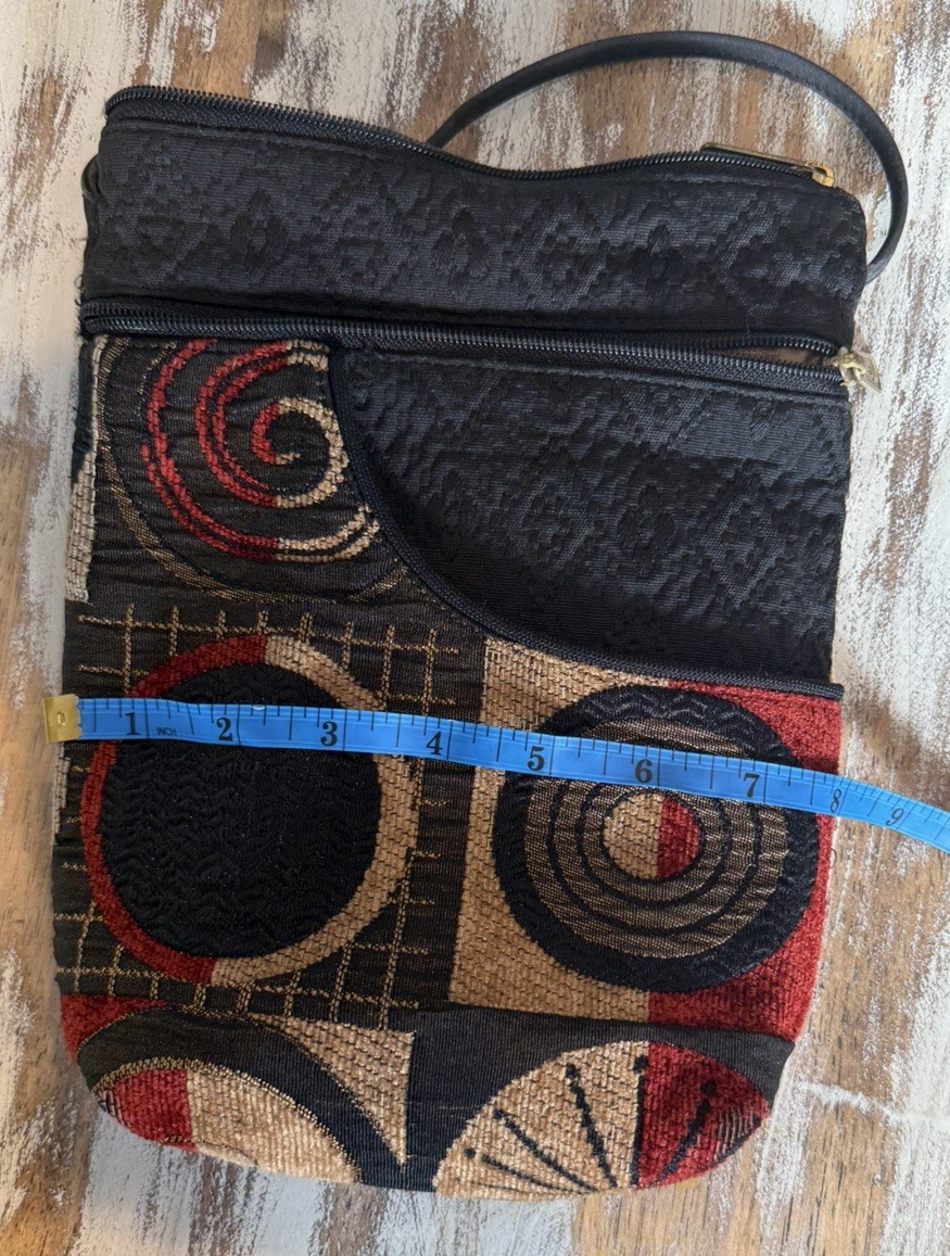 Danny K. Geometric Patchwork Tapestry Crossbody B… - image 9