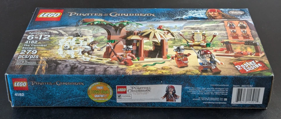 LEGO 4182 PIRATES of THE CARIBBEAN THE CANNIBAL ESCAPE NEW SEALED JACK 🏴☠️🦜🆕 - Image 3 of 4