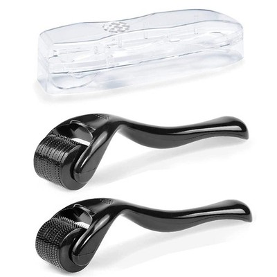 2 Stück Derma-roller 0,5mm mit 1,0 mm,Bartroller Microneedling Roller mit 540...