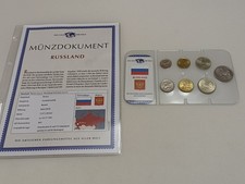 Geld der Welt KMS Kursmünzensatz Russland mit Münzdokument Coin Set GdW Blister