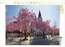 CALVENDO Puzzle Kirschbaumblüte auf dem Domplatz von Eichstätt | 1000 Teile Lege