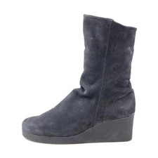 Arche Laarzen Mid-Calf Boots EUR 42 Womens Size 11 Black Leather Zip France