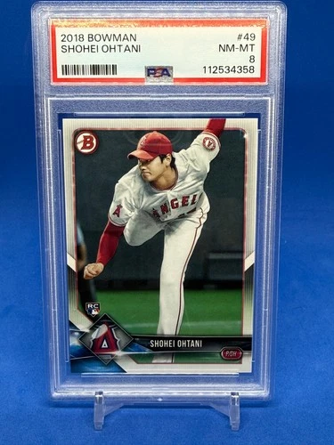 2018 Bowman Shohei Ohtani #49 (RC) PSA 8 - Los Angeles Dodgers