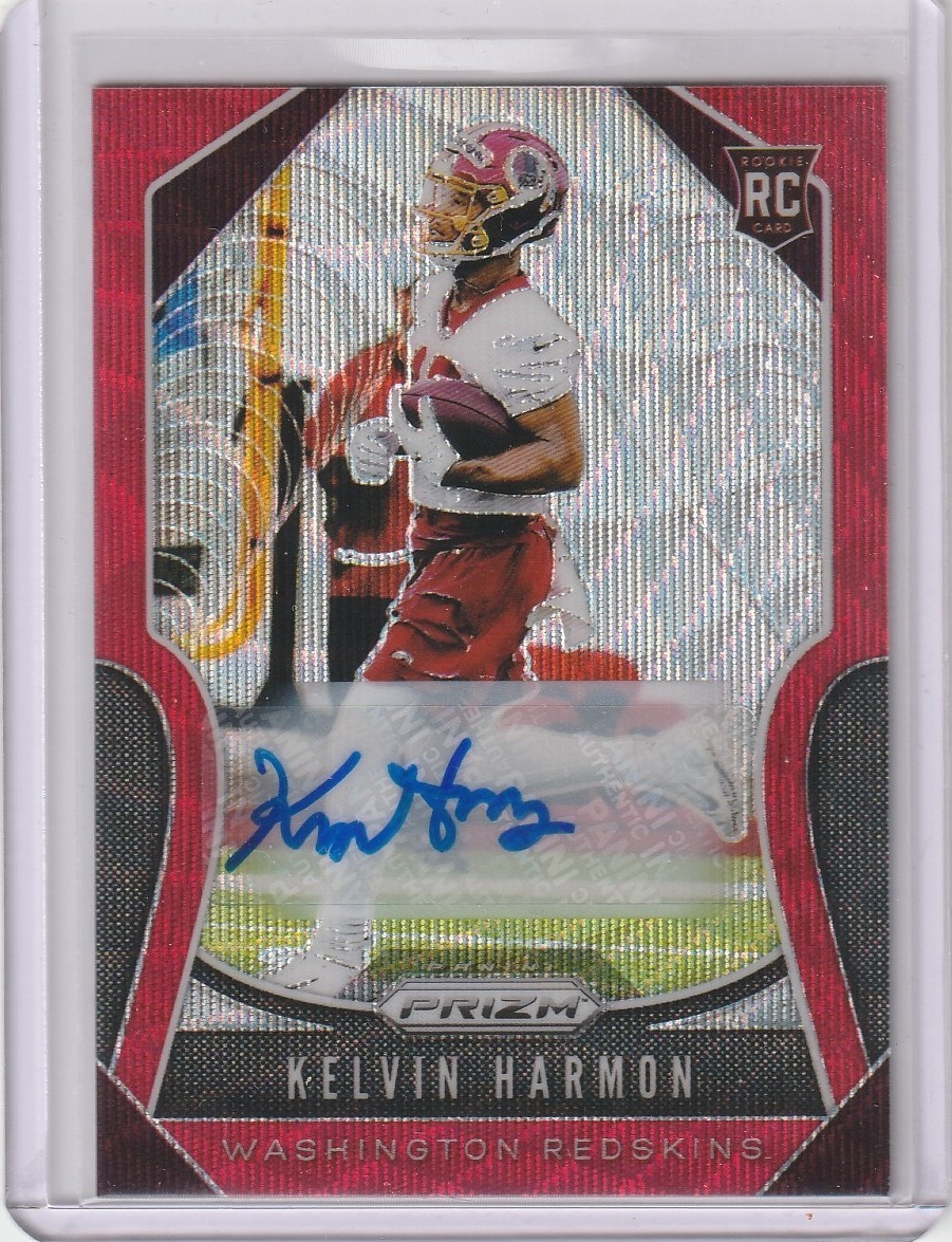 Kelvin Harmon Panini Prizm #363 Autograph-Red Wave