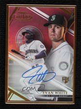 2021 Topps Gold Label Framed Evan White #FA-EW Auto 19dr
