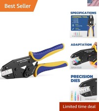 Precision Crimping Tool for Heat Shrink Connectors - AWG 26-10, Ergonomic Design