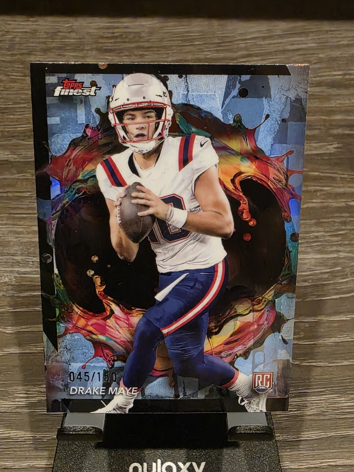 2024 Topps Finest - Rare Drake Maye #248 Sky Blue Refractor /150 (RC)