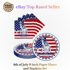 250Th Anniversary 4Th of July 9 Inch Paper Pl...
