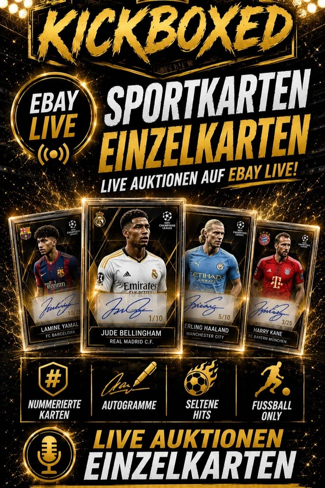 Fußballkarten eBay Live / Einzelkarten / Nummerierte / Rookies ab 1€ Start