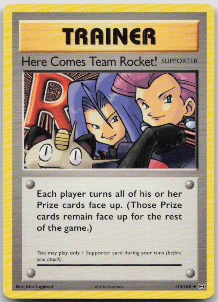 Here Comes Team Rocket! 113/108 Evolutions Secret Rare Pokemon MP