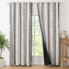 100 Boho Blackout Curtains 2 Panels 84 52"W x 84"L Pack of 2 Boho Geometric