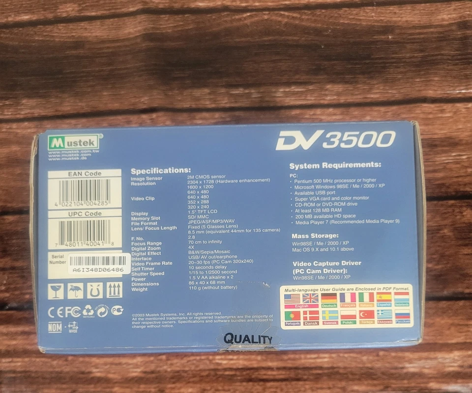 Videocámara digital Mustek DV-3500 MPEG4 1,5 LCD plateada 32 Mb memoria interna Foto 2 de 4