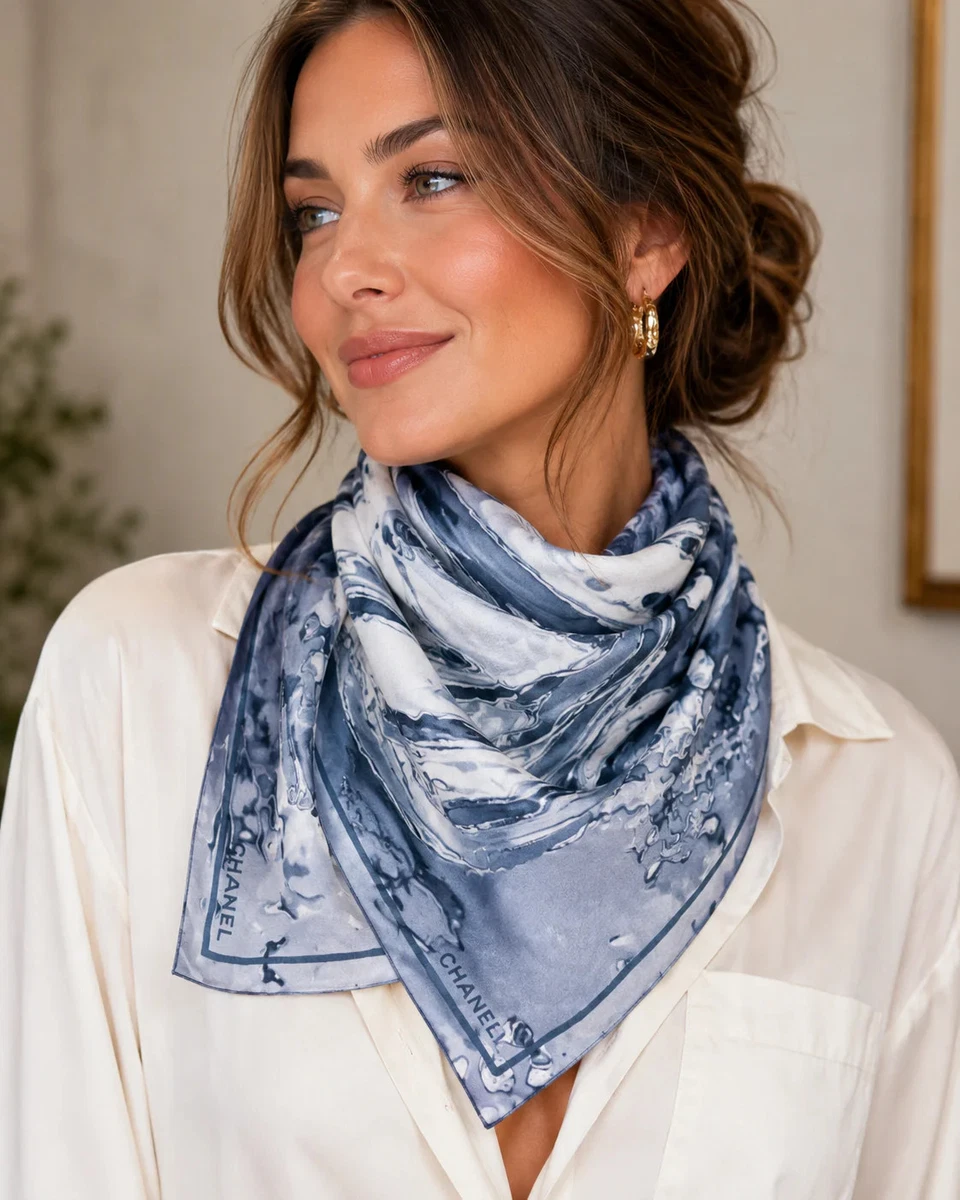 CHANEL Cotton Scarves & Wraps for Women with Vintage for sale | eBay