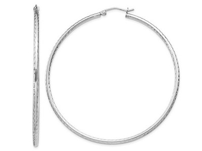 Extra große Creolen in Sterlingsilber (2 mm)