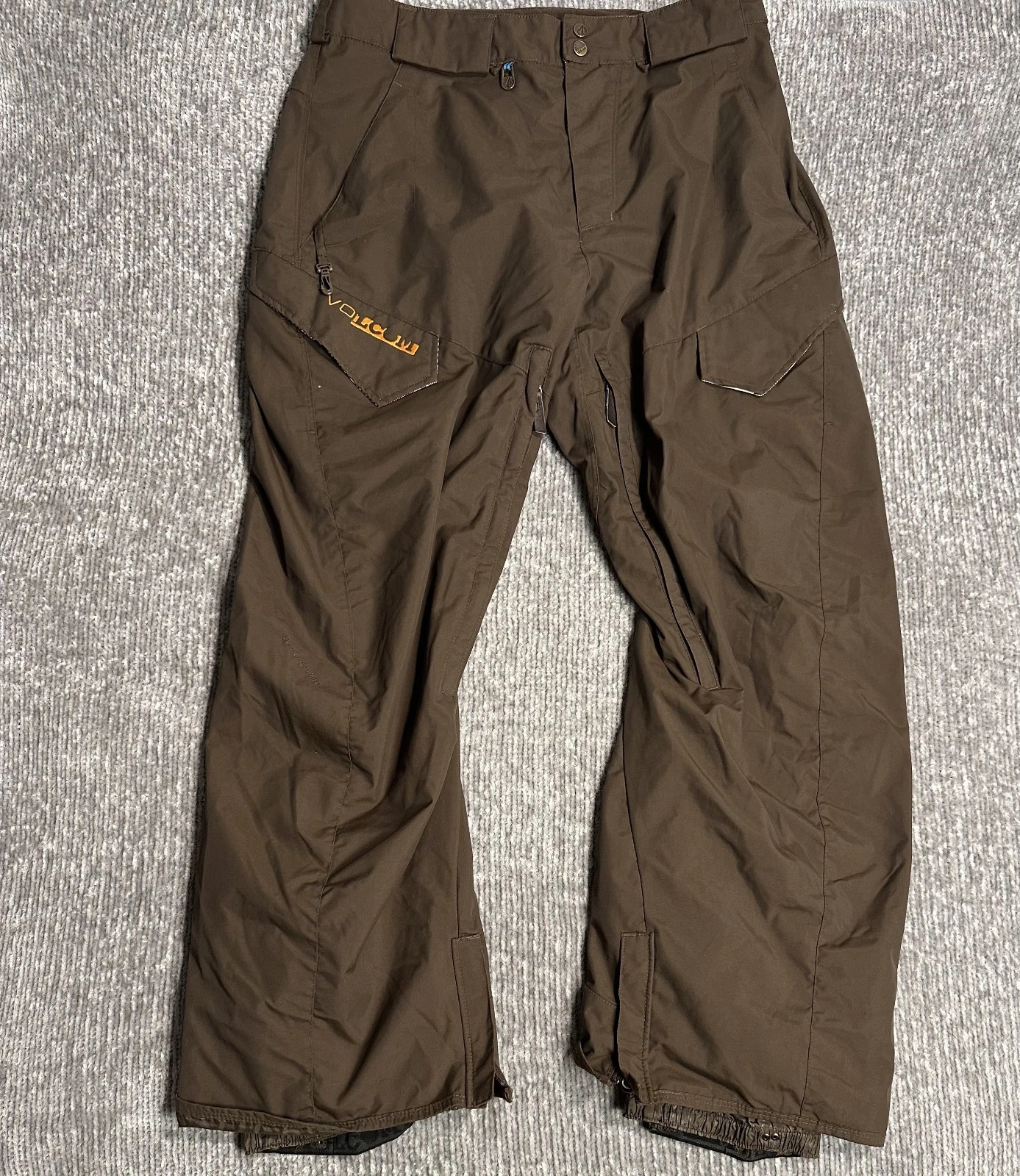 Volcom Mens Snow Pants Outdoor Snowboarding Ski Wear Brown Large