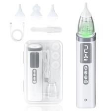 TopQuaFocus Baby Nasal Aspirator Electric Nose Cleaner 3 Suction Levels White