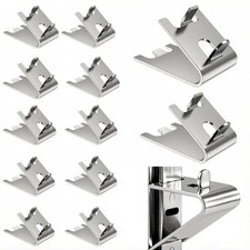 Biuxazi 920158 Refrigerator Freezer Shelf Clip, 12 Pack Heavy Duty silver