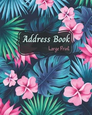 Address Book: large print address books with alphabet index. print... 