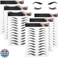 Blulu 6 Sheets 4d Hair-like Waterproof Eyebrow Tattoos Stickers T