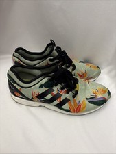 Adidas Originals Uomo ZX FLUX NPS Blush Verde Floreale Stampa All Over Sneaker 10