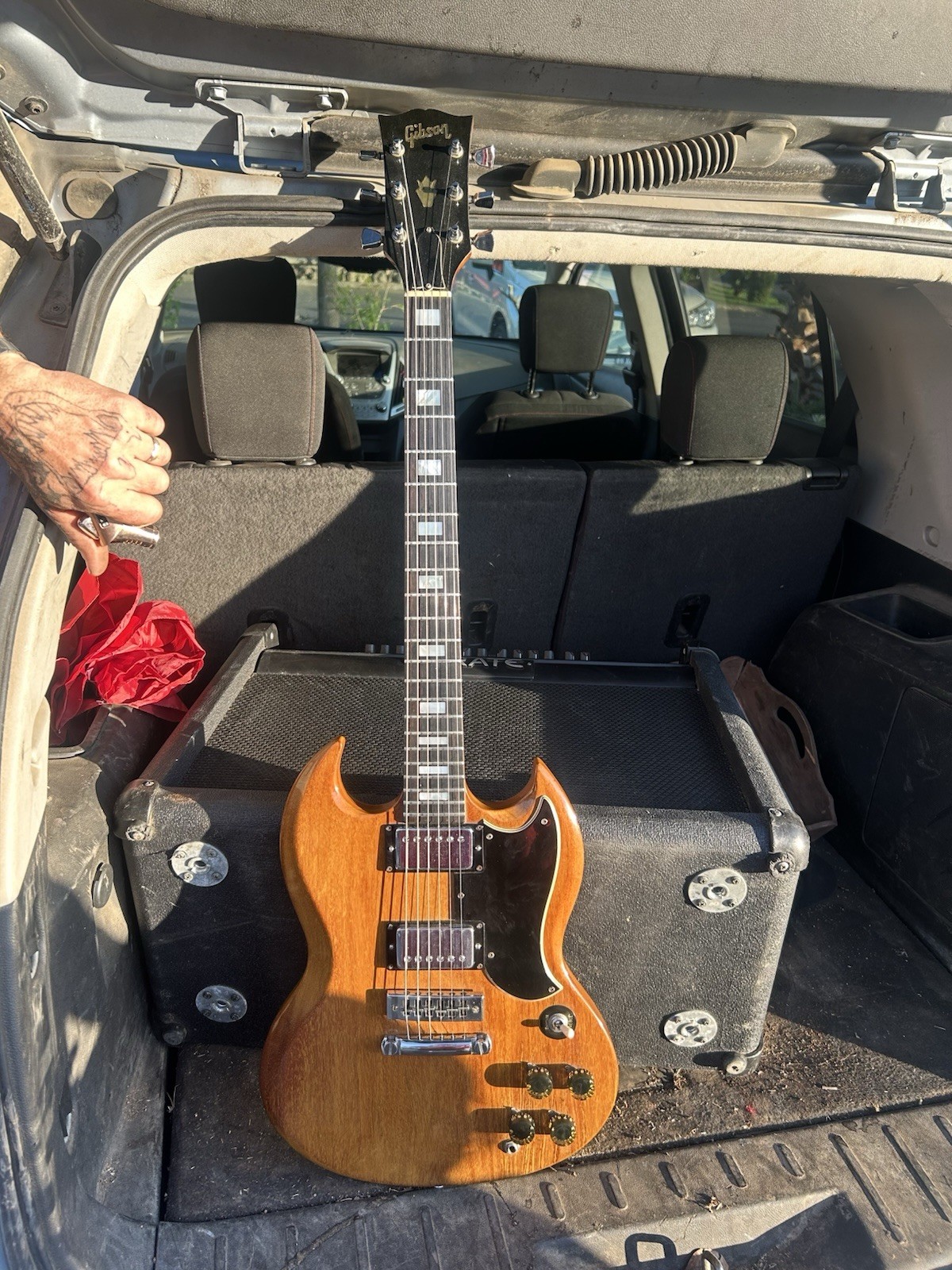 Gibson 1973 SG Special Walnut Vintage Electric Guitar, Made in USA, Solid Body