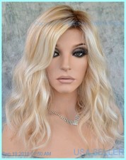 Rachel  Jon Renau Wigs  Lace Front Monotop  Hand Tied Wavy  LAGUNA BLOND -1