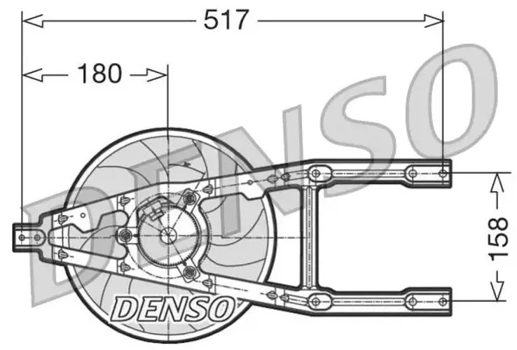 Radiator fan DER09012 DENSO for FIAT CINQUECENTO SEICENTO / 600