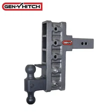 Gen-Y Mega Duty 9" Offset Drop Hitch 21K Dual-Ball Pintle Lock For 2.5" Receiver