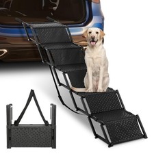 Dog Stairs for Cars, Portable Folding pet Ramps for Cars, SUV, Trucks, Lightw...