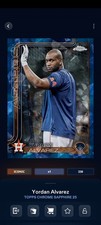 Topps Bunt Chrome Sapphire '25 Yordan Alvarez Image Variation Iconic DIGITAL