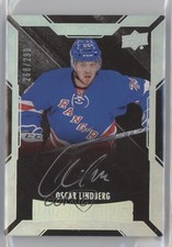 2015-16 UD Black Lustrous Rookies Signatures 268/299 Oscar Lindberg #52 Auto xp6