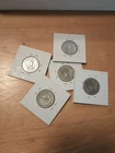 (5) 1940's Washington Quarters 90% Silver Content Circulated