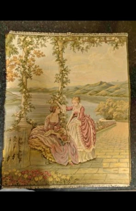 Vintage Fine French Tapestry Wall Hanging Goblin Home Decor Tapestry 60 x 55 cm