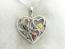Le Vian 14K White Gold Pendant Necklace 3/8 cts White Diamond Jewelry for Women