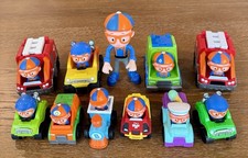 Blippi Set Of 11 Vehicles  Mini Fire Truck Garbage Ice Cream Train