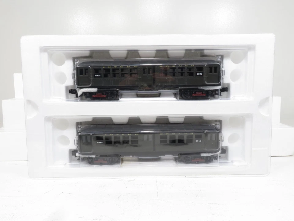 MTH 30-2447-3 Lo-V 2-Car Green Non-Powered Subway Set LN No Box 10186  - Image 3 of 4