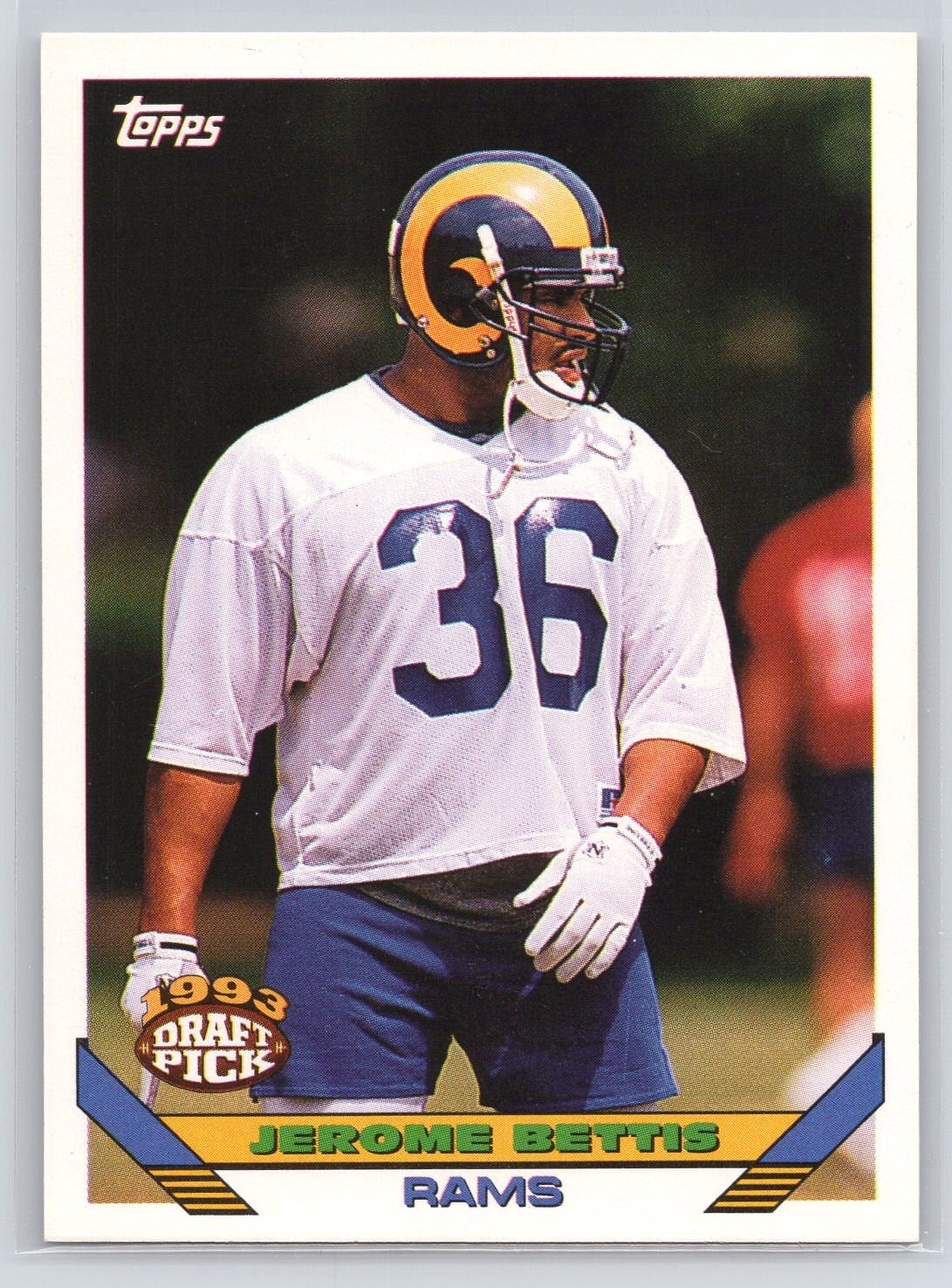 1993 Topps #166 Jerome Bettis - Rookie - RC - Rams Steelers HOF