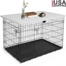 Durable Dog Crate Topper W/ Secure Screw Fixation Indoor Storage Table New