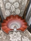 Webb Style Satin Glass Peach Blow Basket — photo 2
