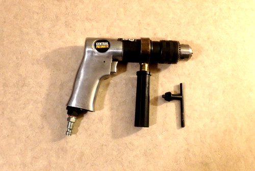 CENTRAL PNEUMATIC 1/2" Air Drill W/ chuck, Model 1294 NO KEY