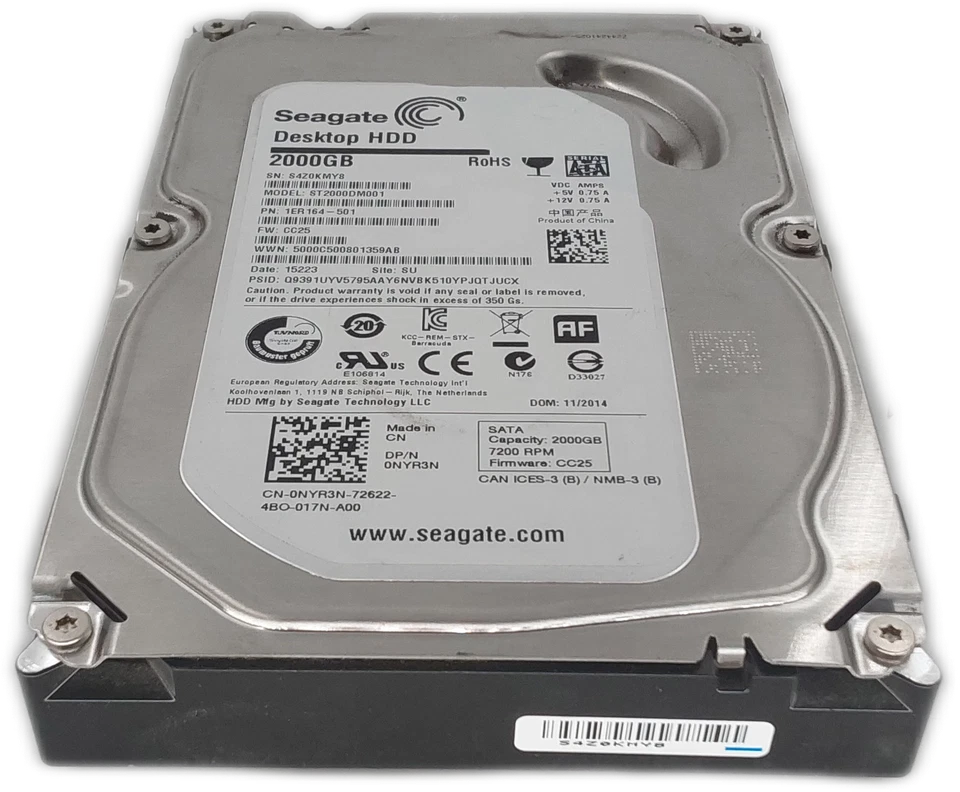 Seagate ST2000DM001 2TB 3.5" SATA III HDD - Image 3 of 4