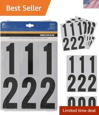 3" Weather-Resistant Reflective House Number Kit - 24 Easy Apply Vinyl Numbers