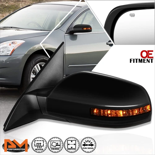 For 07-12 Altima Sedan OE Style Power+Heated+Turn Signal Side View Mirror Left