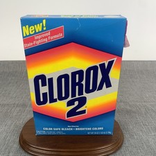 VTG 26 oz CLOROX 2 Laundry Powder Bleach Movie Prop NOS NIB Retired