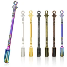 6 Pcs Mini Spoons Small Shovel Spoons Metal Tiny Spoons for Spices Salts Sugar