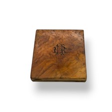 Antique wood powder french box
