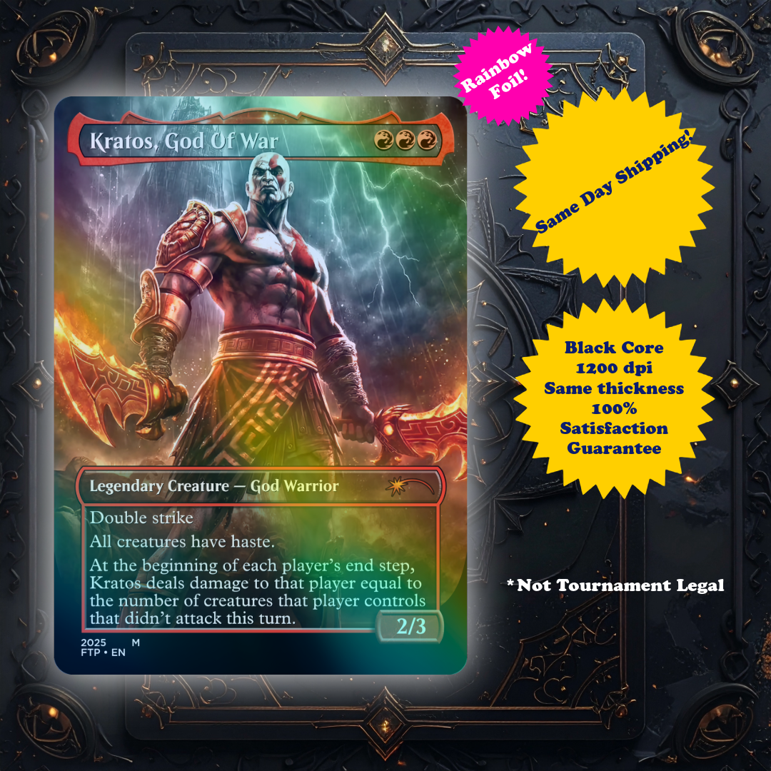 Kratos, God Of War - Foil Playtest card for Magic: the Gathering