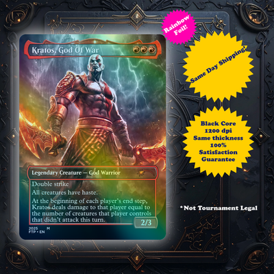 Kratos, God Of War - Foil Playtest card for Magic: the Gathering