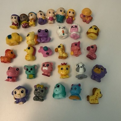 Lot of 31 Squinkies W/capsules Mini Figures Animals Babies Mixed Bundle
