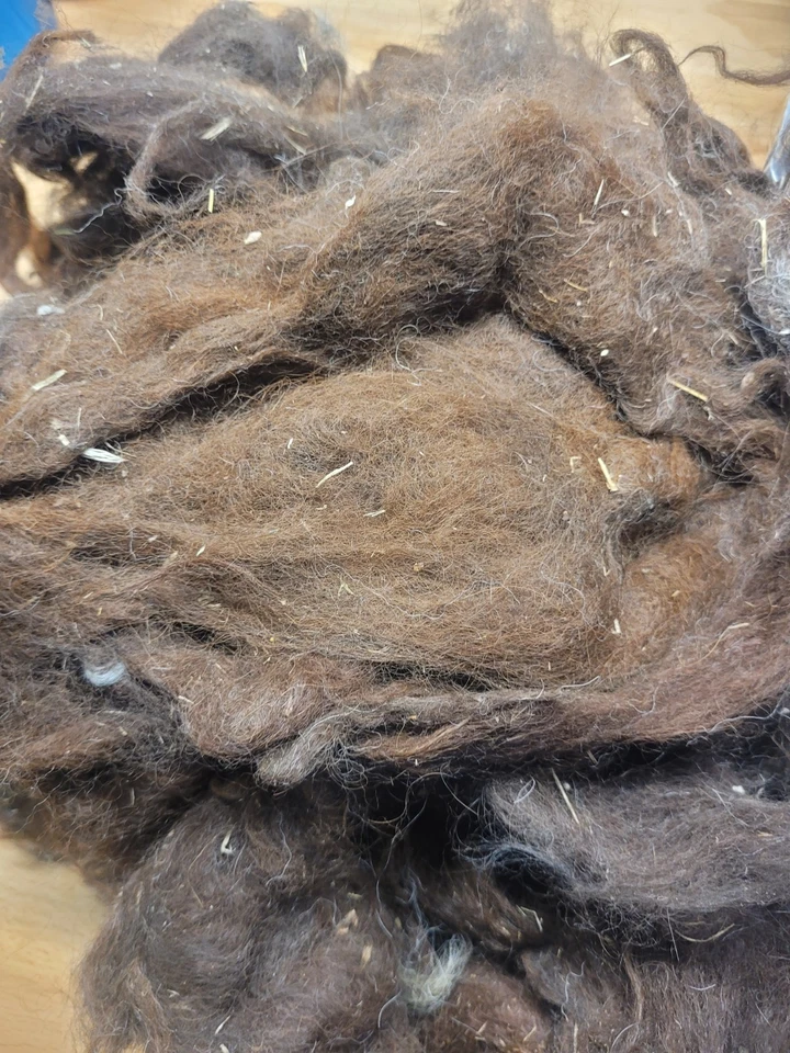 Alpaca Raw Fiber Brown/Red 1 Pound Unwashed (1st Cut) - Image 2 of 3